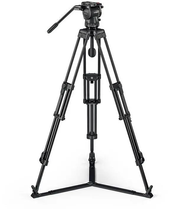 Alt view image 3 of 7 - Sachtler FSB 6 MK II Fluid Head with ENG 75/2 D HD 3-Section Aluminum Tripod and SP 75 Ground Spreader