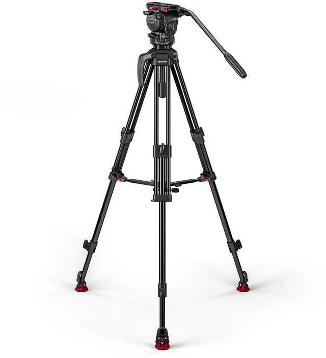 Alt view image 4 of 7 - Sachtler FSB 6 MK II Fluid Head with 75/2 AL MK II Aluminum Tripod, Mid-Level Spreader and Rubber Feet