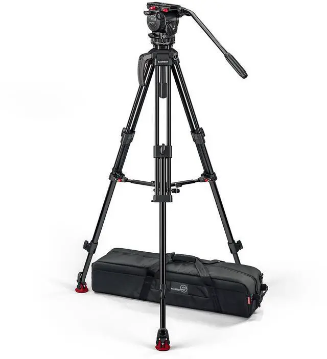 Alt view image 5 of 7 - Sachtler FSB 6 MK II Fluid Head with 75/2 AL MK II Aluminum Tripod, Mid-Level Spreader and Rubber Feet