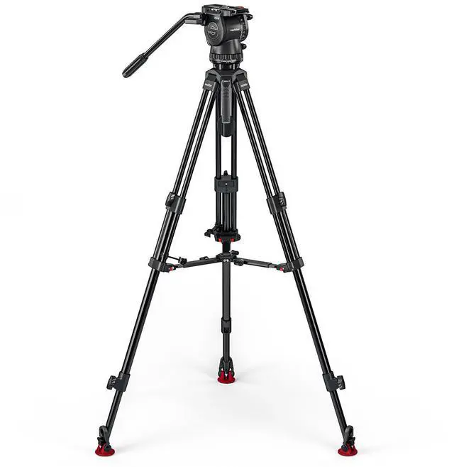 Alt view image 7 of 7 - Sachtler FSB 6 MK II Fluid Head with 75/2 AL MK II Aluminum Tripod, Mid-Level Spreader and Rubber Feet