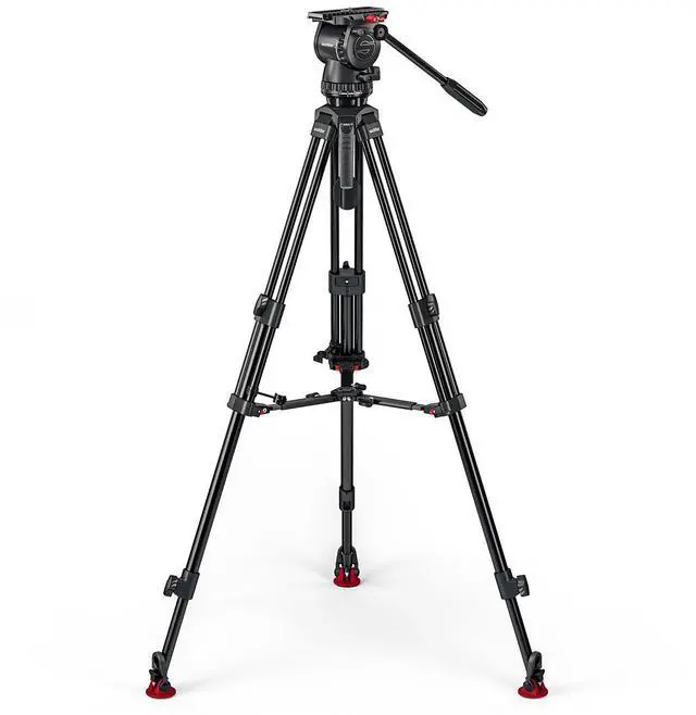 Alt view image 6 of 7 - Sachtler FSB 6 MK II Fluid Head with 75/2 AL MK II Aluminum Tripod, Mid-Level Spreader and Rubber Feet