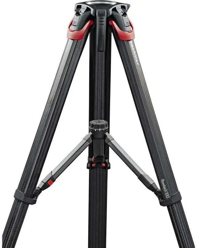 Alt view image 4 of 7 - Sachtler flowtech 100 3-Section Carbon Fiber Tripod with Mid-Level Spreader