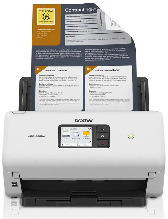 Alt view image 4 of 10 - Brother ADS3300W 24 bit 600 x 600 dpi Wireless High-Speed Desktop Scanner for Small Office & Home Office Professionals