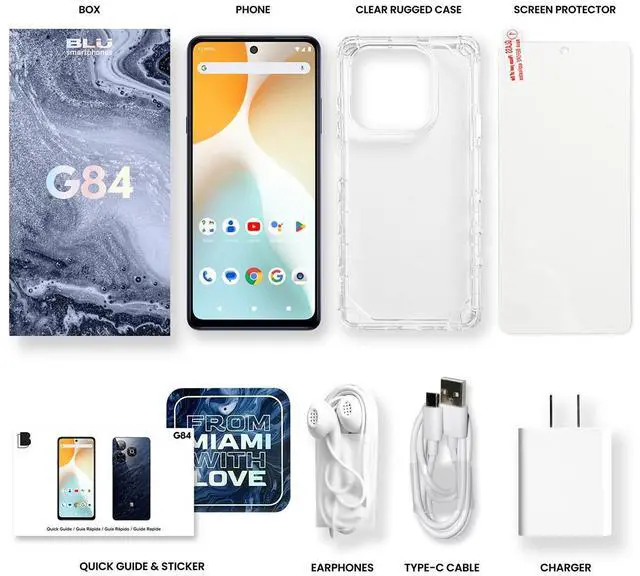 Alt view image 11 of 11 - BLU G84 G1050WW 256GB Dual-SIM GSM Unlocked, Dark Blue