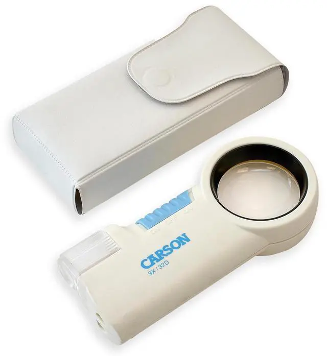 Alt view image 2 of 7 - Carson CP-32 9x MagniFlash Magnifier with LED Light and Flashlight