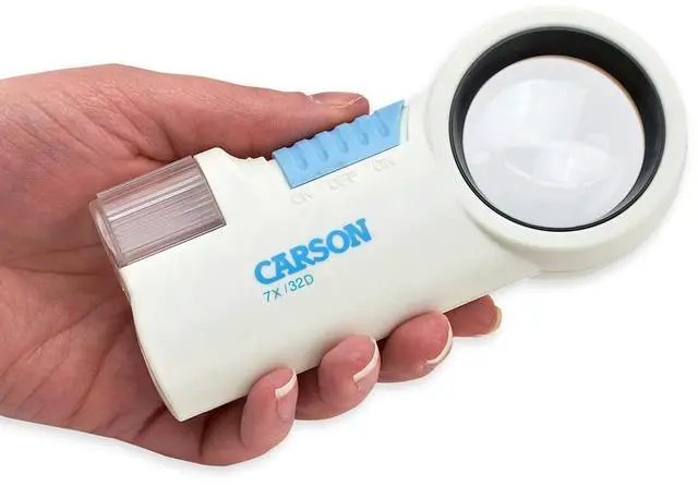 Alt view image 7 of 7 - Carson CP-32 9x MagniFlash Magnifier with LED Light and Flashlight
