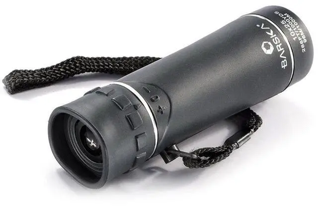 Alt view image 7 of 9 - Barska 10x25 Trend Roof BK-7 Prism Rubber Armor Monocular, Grey