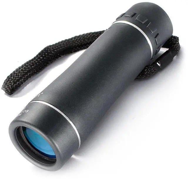 Alt view image 8 of 9 - Barska 10x25 Trend Roof BK-7 Prism Rubber Armor Monocular, Grey