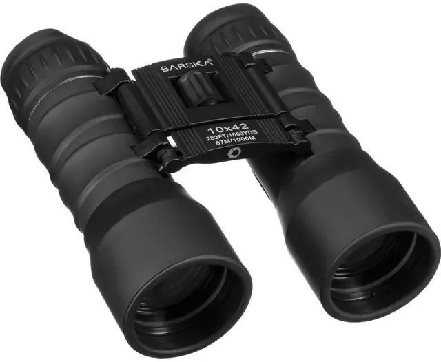 Alt view image 6 of 9 - BARSKA AB11364 BARSKA 10X42 LUCID VIEW BLUE LENS COMPACT BINOCULARS-BLACK