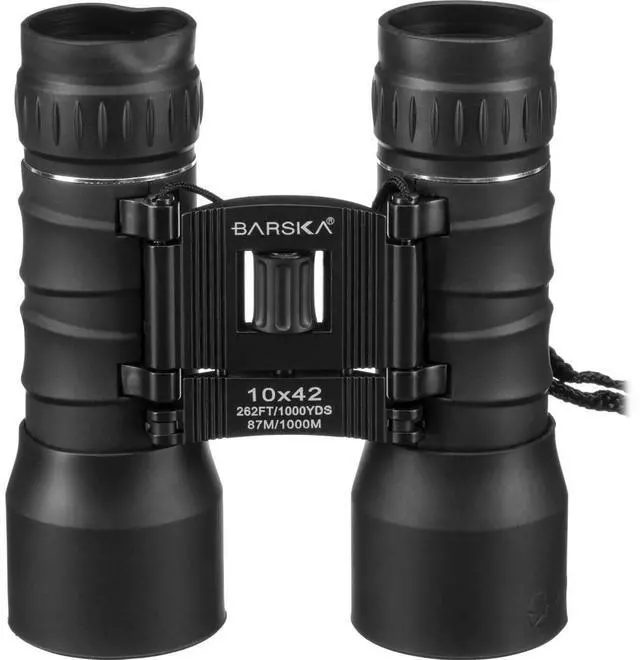 Alt view image 8 of 9 - BARSKA AB11364 BARSKA 10X42 LUCID VIEW BLUE LENS COMPACT BINOCULARS-BLACK