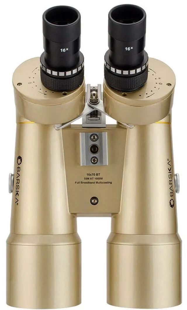 Alt view image 4 of 6 - Barska 16x70 Encounter Series Waterproof Porro Prism Jumbo Binocular Telescope with 2.8 Degree Angle of View, Glossy Champagne