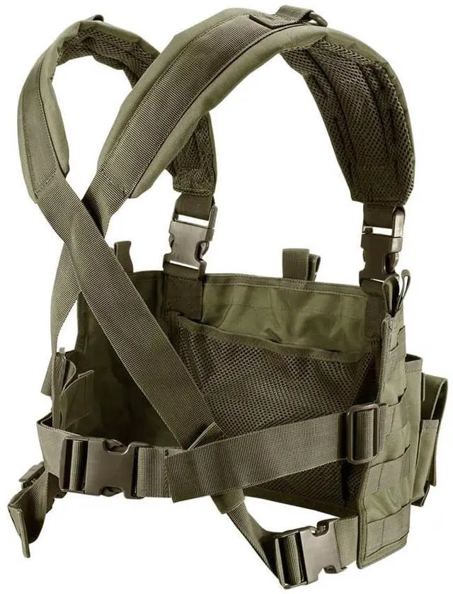 Alt view image 3 of 5 - Barska Loaded Gear VX-400 Tactical Chest Rig, OD Green #BI12794