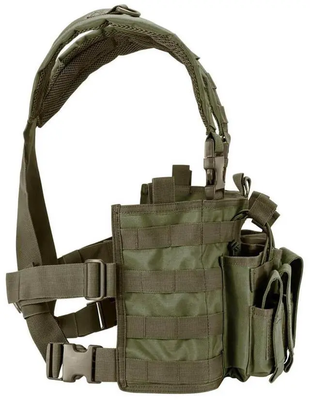 Alt view image 4 of 5 - Barska Loaded Gear VX-400 Tactical Chest Rig, OD Green #BI12794