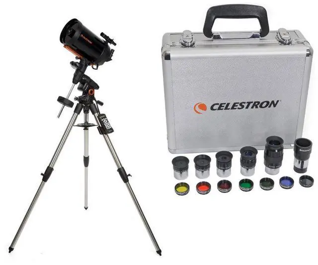 Main image of Celestron Advanced VX 8" Schmidt-Cassegrain Telescope - with Deluxe Accessory Kit (5 Celestron Plossl Eyepieces, 1.25" Barlow Lens, 1.25" Filter Set, Accessory Carry Case