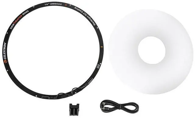 Alt view image 6 of 6 - Celestron - Dew Heater Ring - Aluminum Dew Prevention - Compatible 14  Schmidt-Cassegrain  EdgeHD  RASA Telescope Black
