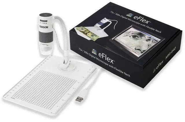 Alt view image 12 of 12 - Carson Optical eFlex 75x300x Digital Microscope (MM-840) CSNMM840
