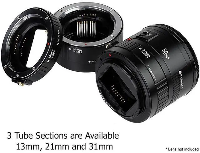 Alt view image 7 of 7 - Fotodiox Pro Auto Macro Extension Tube  31mm Section - for Canon EOS EF/EF-s Lenses for Extreme Close-up with Autofocus or Auto-Exposure