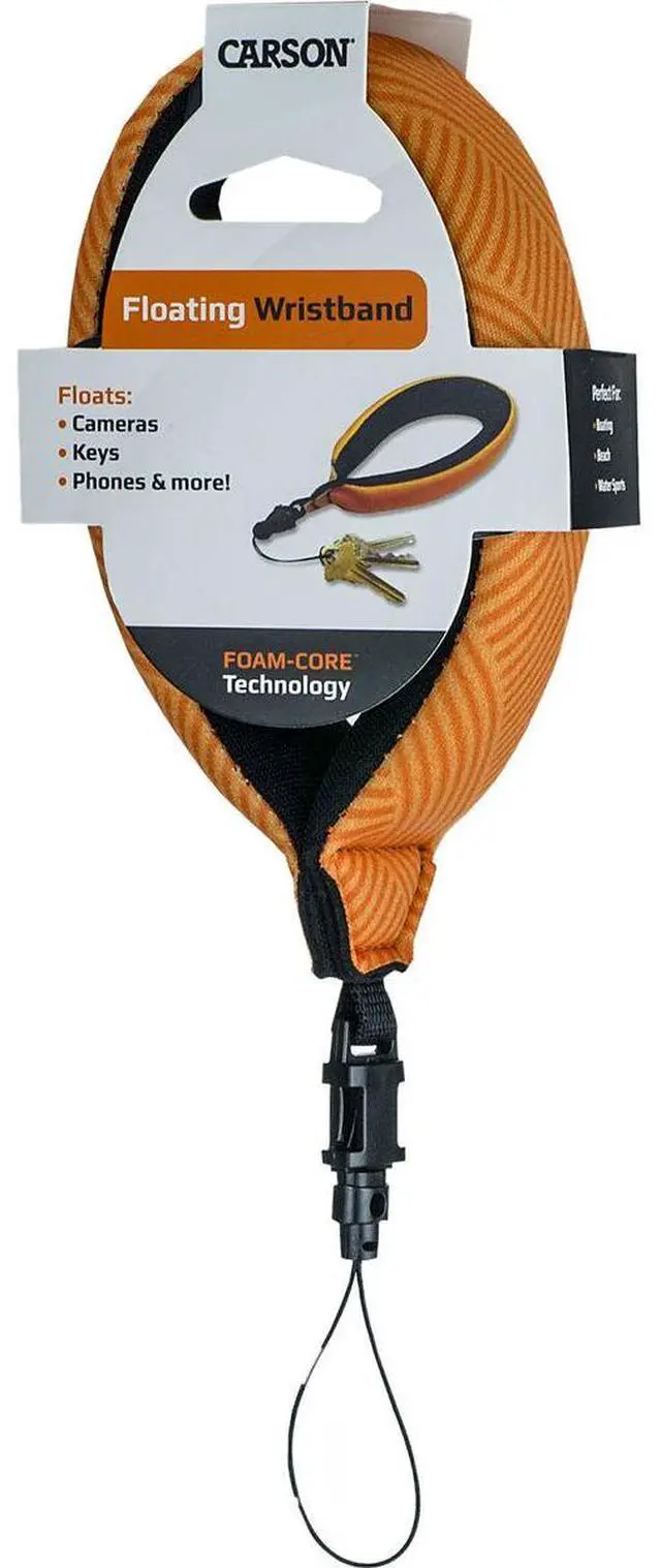 Alt view image 4 of 4 - Carson Floating Wrist Strap with Foam-Core Technology, Coral #FA-20(02)
