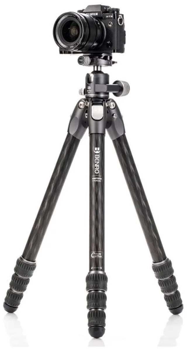Alt view image 4 of 13 - Benro TTOR24CGX30 Tortoise Columnless Carbon Fiber Two Series Tripod with GX30 Ball Head