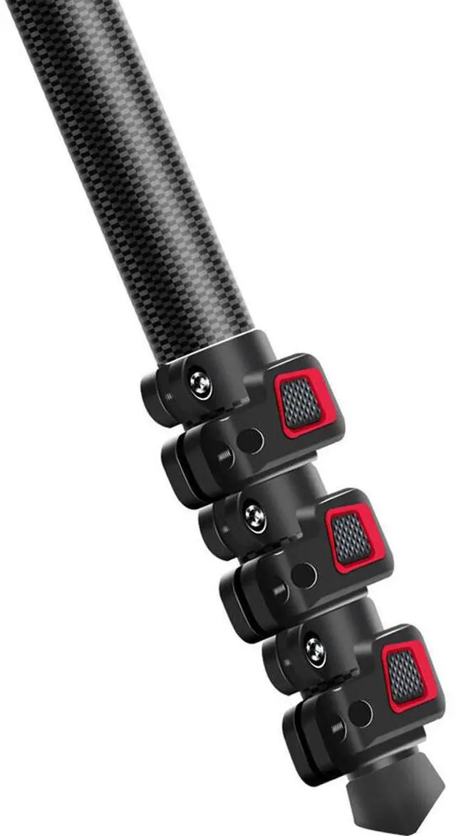 Alt view image 6 of 7 - Came-TV TP-501C 3-Section Carbon Fiber Video Tripod with Fluid Head