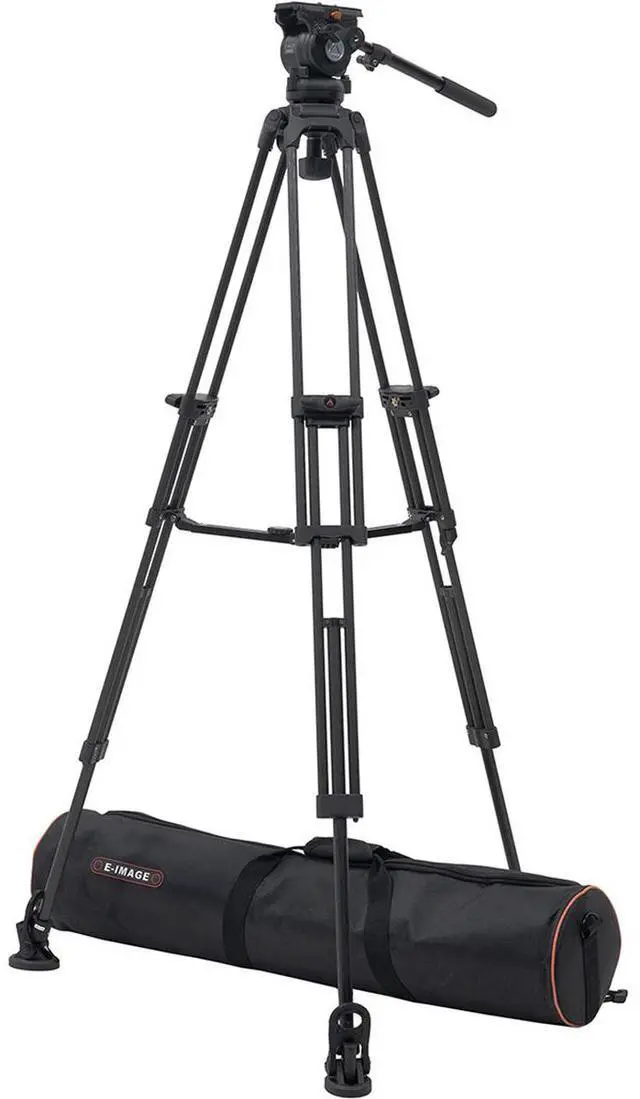 Main image of Ikan E-Image EG05C2 3-Section Carbon Fiber Tripod with GH05 Fluid Video Head and Mid-Level Spreader