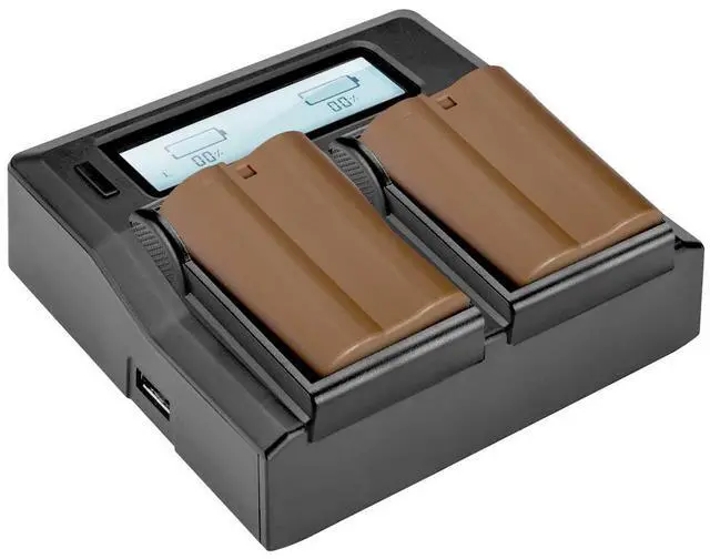 Main image of 2x Green Extreme EN-EL15c 16.8Wh Li-Ion Battery with Dual Smart Charger,2x Plate