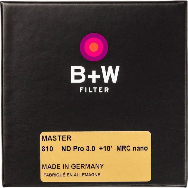 Alt view image 4 of 4 - B + W 40.5mm Master 810M ND 3.0 10-Stop MRC Nano Neutral Density Filter