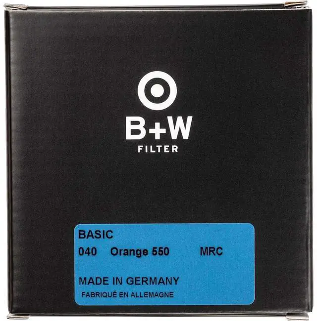 Alt view image 4 of 4 - B + W 43mm Basic 040M MRC Filter, Orange 550 #66-1102654