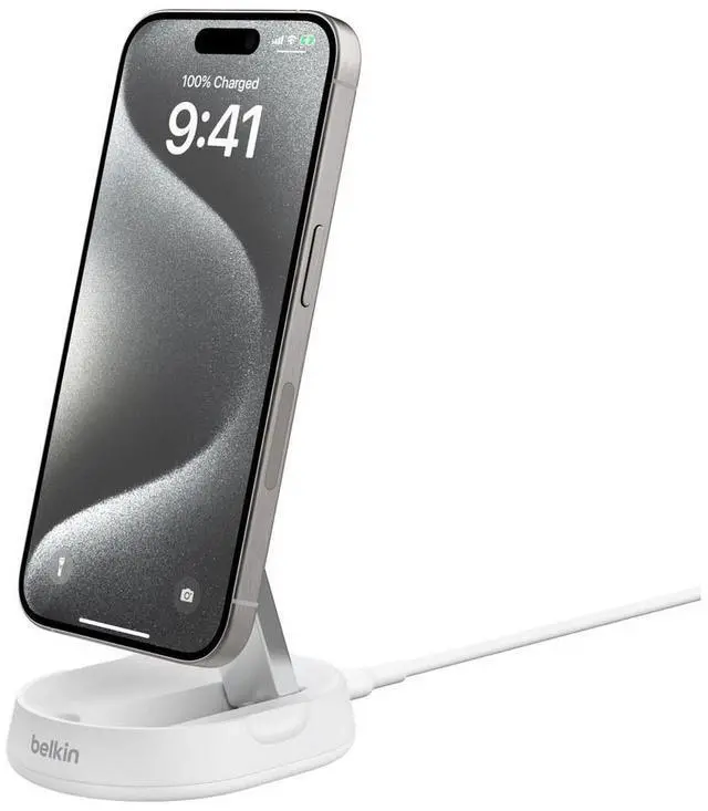 Alt view image 12 of 14 - Belkin BoostCharge Pro Convertible Magnetic Wireless Charging Stand with Qi2 15W - For Qi2-enabled Device, iPhone, Earbud - Input connectors: USB - Magnetic, Compact, MagSafe Technology
