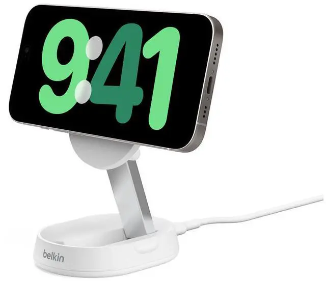 Alt view image 13 of 14 - Belkin BoostCharge Pro Convertible Magnetic Wireless Charging Stand with Qi2 15W - For Qi2-enabled Device, iPhone, Earbud - Input connectors: USB - Magnetic, Compact, MagSafe Technology