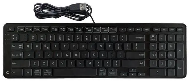 Alt view image 5 of 5 - Contour Balance Keyboard - Cable Connectivity - USB Interface - Windows, Mac OS X - QWERTY Layout - PC, Mac - Plastic - AAA Battery Size Supported - Black