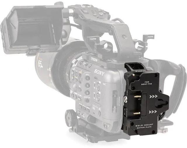 Alt view image 3 of 3 - Tilta Battery Plate for Sony FX6, Gold Mount #ES-T20-BTP-AB