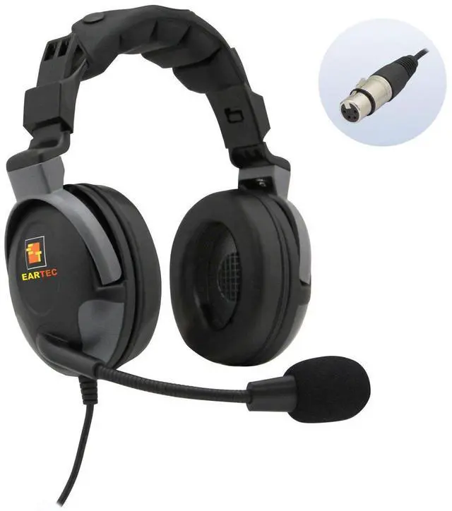 Main image of Eartec ProLine Double-Ear Noise Cancelling Headset w/4-Pin XLR Female Connector
