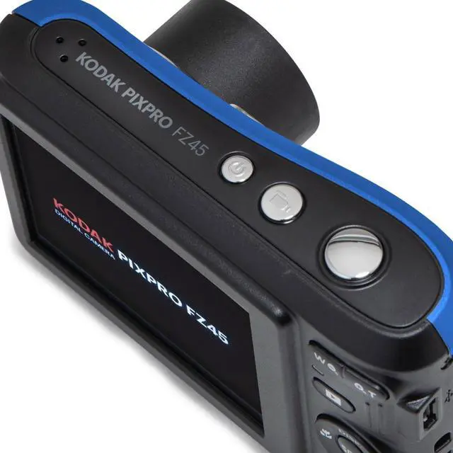Alt view image 6 of 7 - Kodak Kodak PIXPRO FZ45 Friendly Zoom 16MP Full HD Digital Camera, Blue, Bundle with 32GB Memory Card and Camera Bag