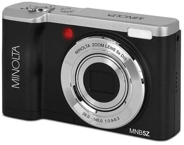 Alt view image 6 of 6 - Minolta MNB5Z 56MP 5K Ultra HD 2.8" LCD Screen Digital Camera, Black, Bundle with Camera Case, 64GB Memory Card, Multi Card Reader