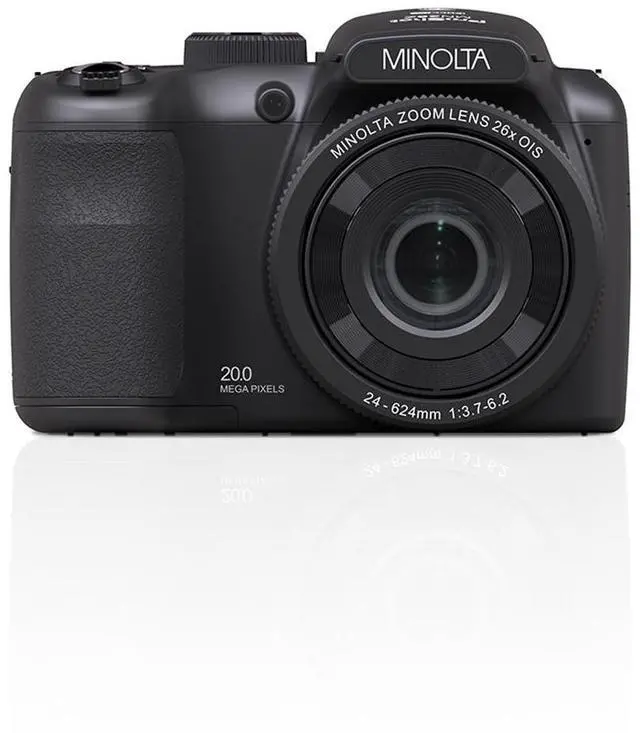 Alt view image 6 of 8 - Minolta 20 Mega Pixels 26x Optical Zoom Digital Camera with 1080p FHD Video, Black