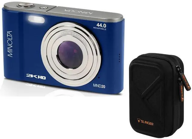 Main image of Minolta Minolta MND20 44 MP 2.7K Ultra HD Digital Camera (Blue) With Slinger Camera case