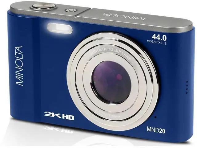 Alt view image 4 of 5 - Minolta Minolta MND20 44 MP 2.7K Ultra HD Digital Camera (Blue) With Slinger Camera case