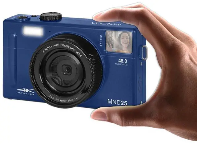 Alt view image 4 of 4 - Minolta Minolta MND25 Digital Camera, Blue