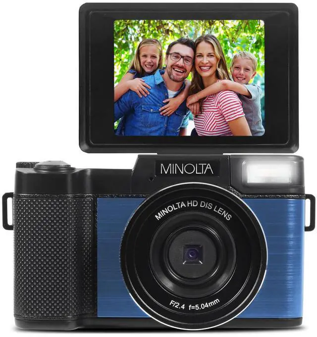 Alt view image 4 of 7 - Minolta MND30 30MP 2.7K QHD 3.0" LCD Screen Digital Camera, Blue