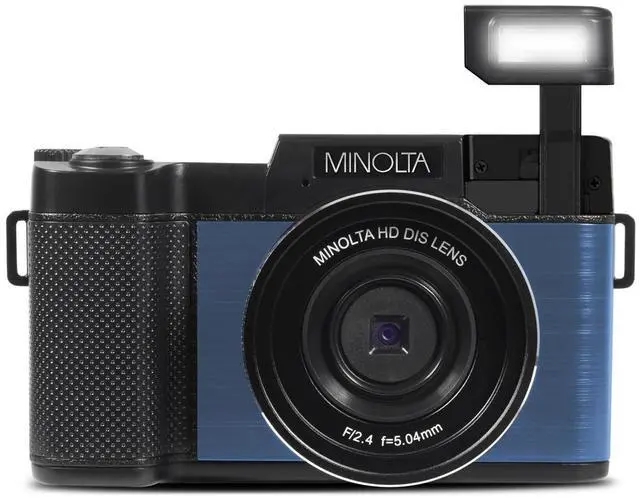 Alt view image 5 of 7 - Minolta MND30 30MP 2.7K QHD 3.0" LCD Screen Digital Camera, Blue