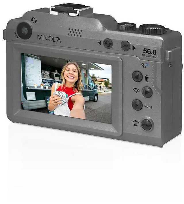 Alt view image 5 of 5 - Minolta Minolta MND55 64 MP AF 4K Ultra HD Digital Camera with WiFi, Gray