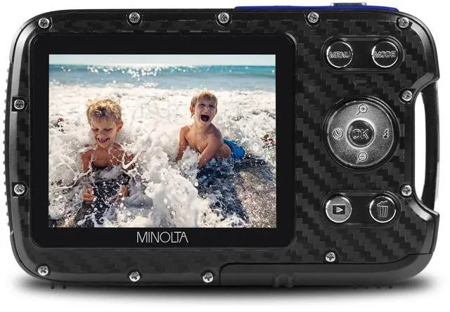 Alt view image 3 of 6 - Minolta MN30WP 21MP Full HD 2.8" Touch LCD Screen Waterproof Digital Camera, Blue