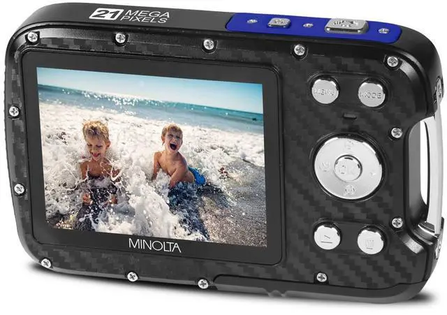 Alt view image 4 of 6 - Minolta MN30WP 21MP Full HD 2.8" Touch LCD Screen Waterproof Digital Camera, Blue