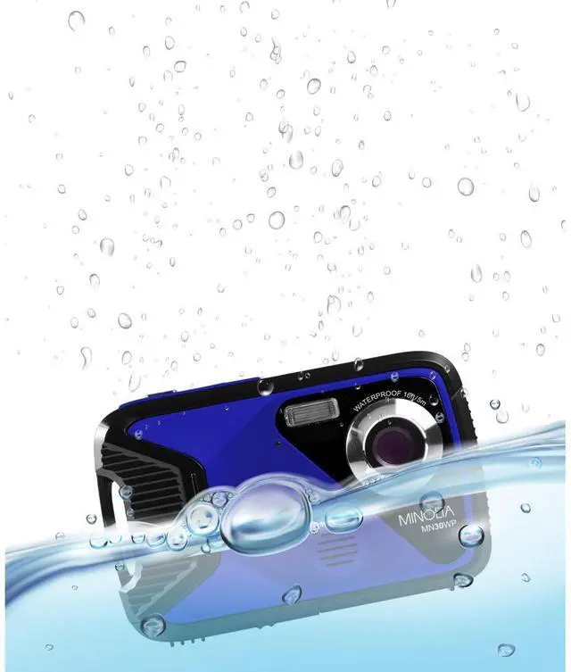 Alt view image 6 of 6 - Minolta MN30WP 21MP Full HD 2.8" Touch LCD Screen Waterproof Digital Camera, Blue