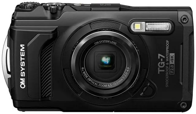 Alt view image 10 of 16 - OM System Tough TG-7 12 Megapixel Compact Camera (Black)