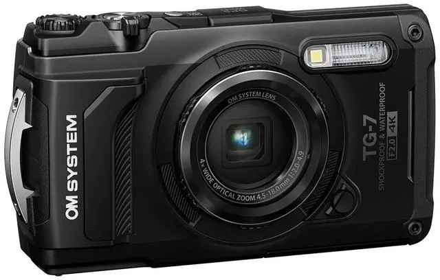 Alt view image 11 of 16 - OM System Tough TG-7 12 Megapixel Compact Camera (Black)