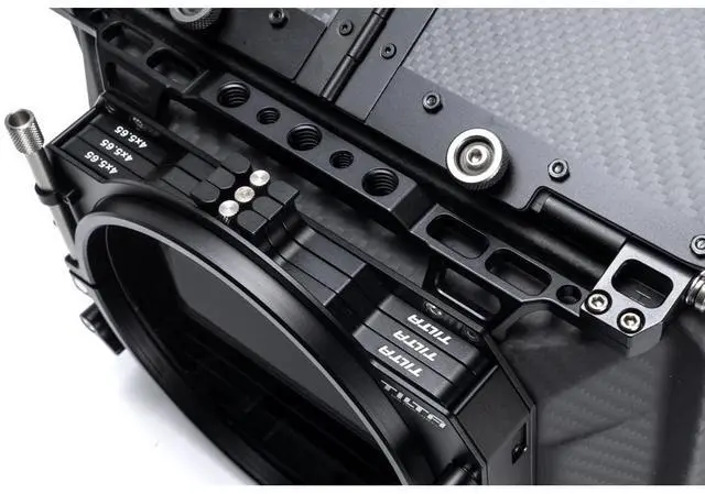 Alt view image 3 of 3 - Tilta MB-T12 3-Stage 4x5.65" Carbon Fiber Clamp On Matte Box w/Single 95mm Back