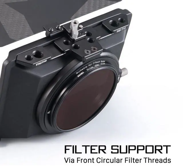 Alt view image 4 of 6 - Tilta 52mm Adapter Ring for Mini Clamp-On Matte Box, Black #MB-T15-52