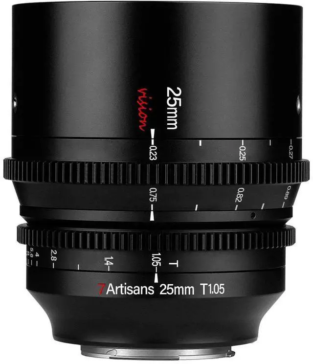 Main image of 7artisans Photoelectric 25mm T1.05 Vision Cine Lens for Canon RF, Black